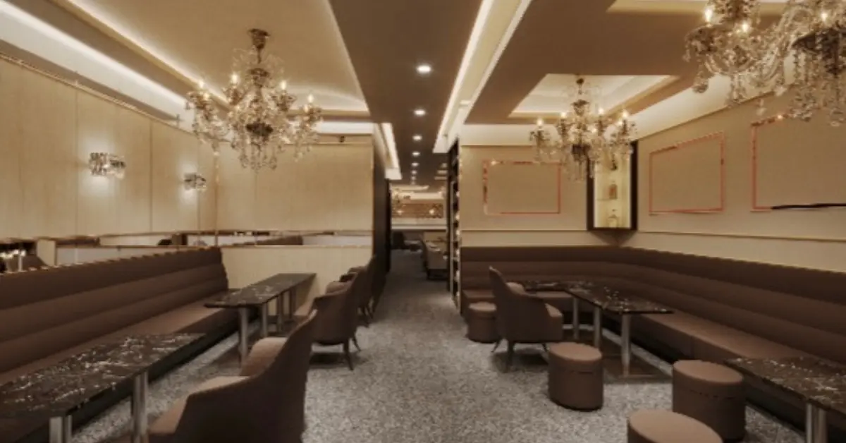 銀座アリアのメインフロア（店内内装・テーブル側から撮影） - 高級クラブ体入求人