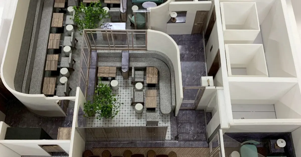 銀座メニルのメインフロア 店内内装 斜め上から撮影 高級クラブ体入求人