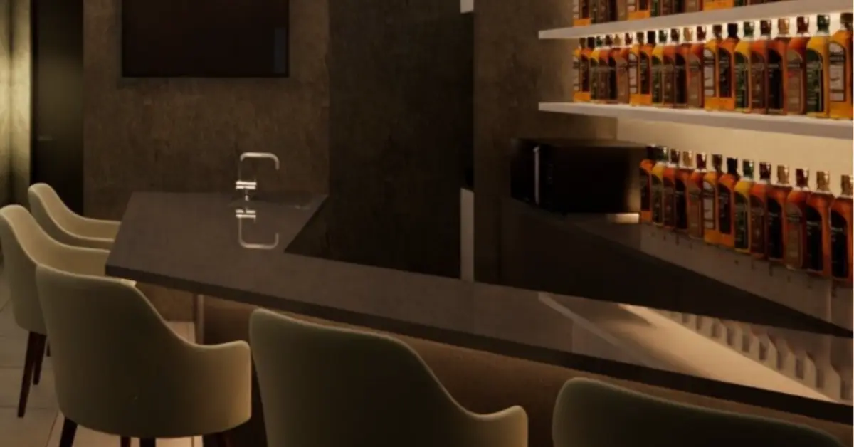 六本木エス(S MEMBERS LOUNGE)のメインフロアをカウンター側から撮影した店内内装