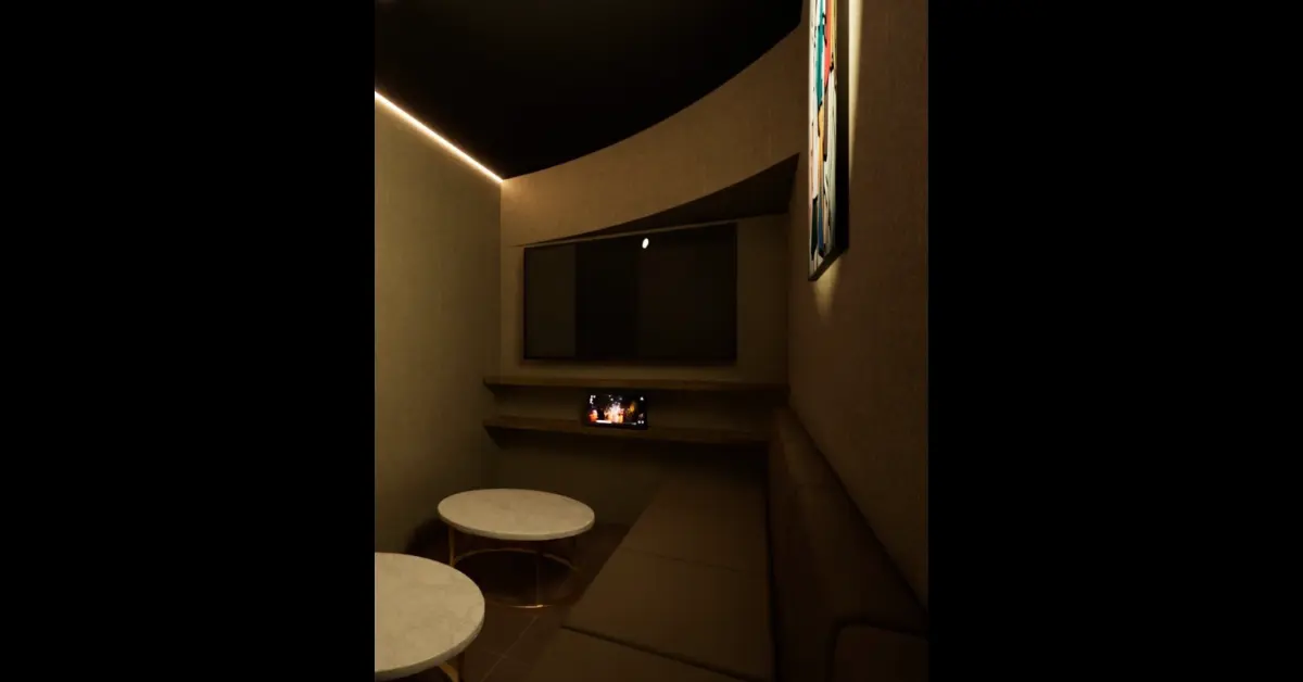 六本木エス(S MEMBERS LOUNGE)のVIPルームを撮影した店内内装