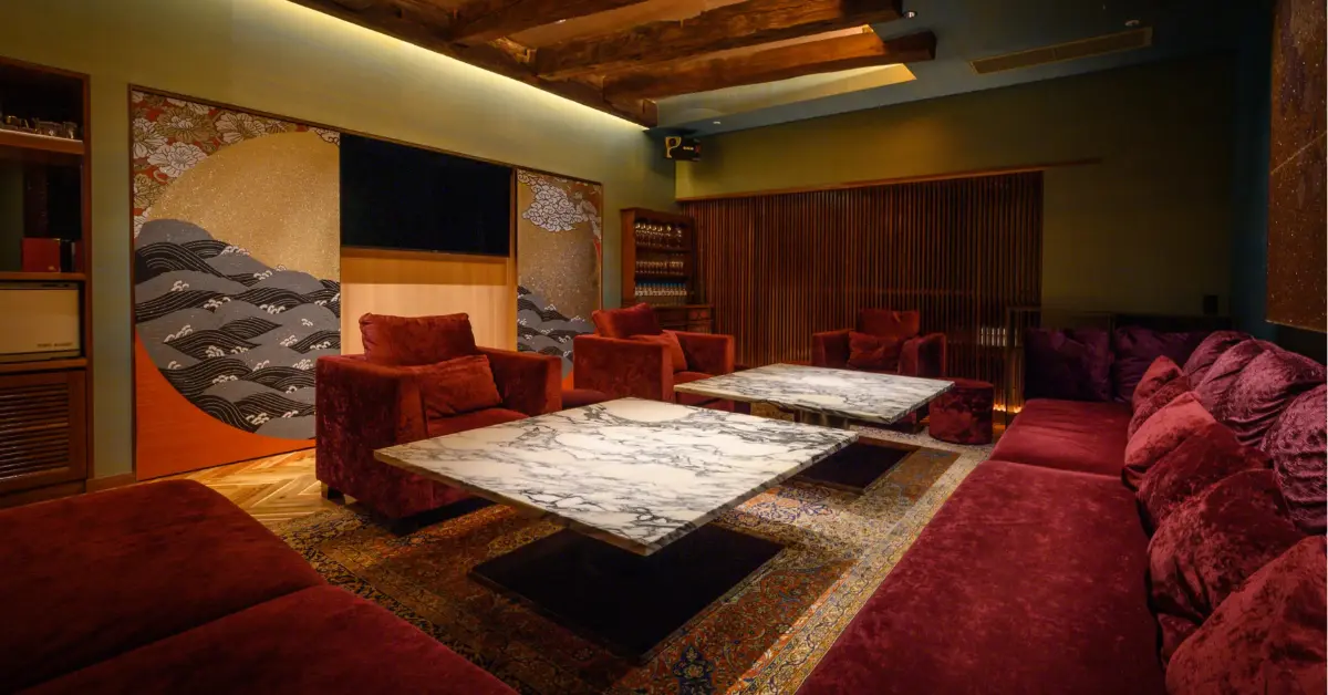 銀座アカネ（茜）のVIPルームを撮影した店内内装