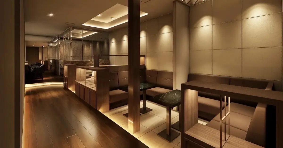 銀座アスティ（ASTII）のメインフロアを撮影した店内内装