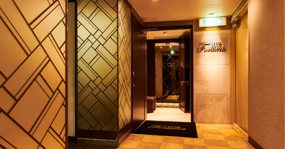 銀座フォルトゥナ(CLUB Fortuna)のエントランスを撮影した店内内装